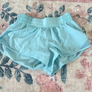 Size 6 electric blue crazy yoga hotty hot shorts